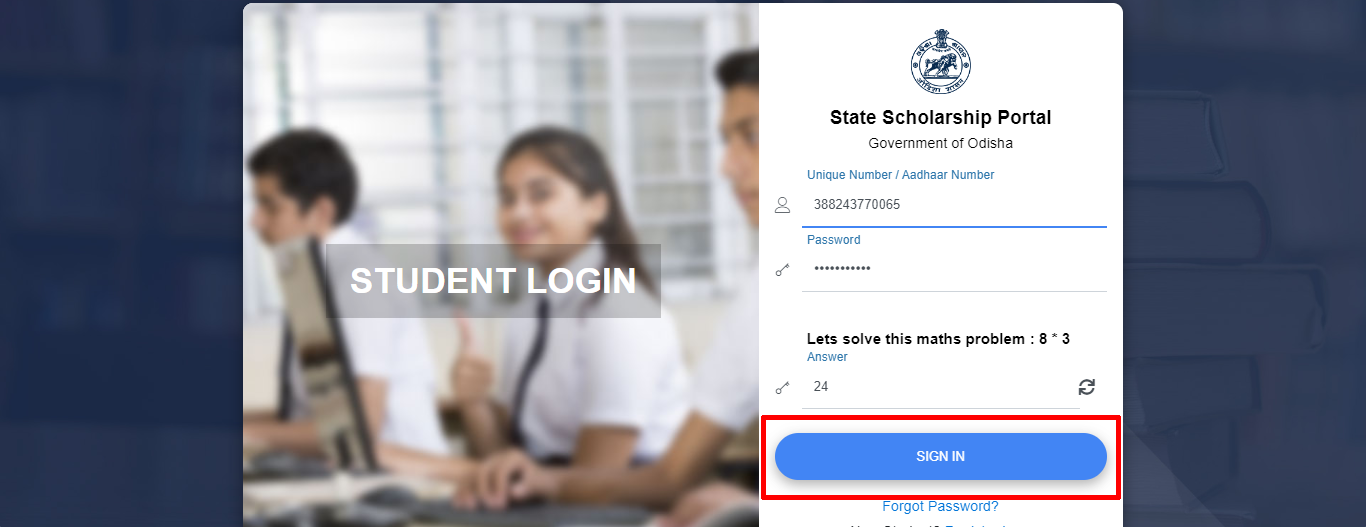 Odisha State Scholarship Portal - Post Matric/Pre-Matric Scholarship Apply (Date Extended : 29 feb 2024) % asdf