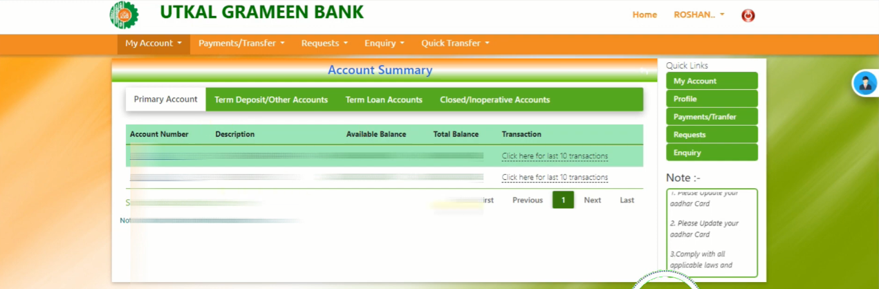 UGB Net Banking : New User Registration & Login Full Process 2024 (Utkal Grameen Bank) % Screenshot 216