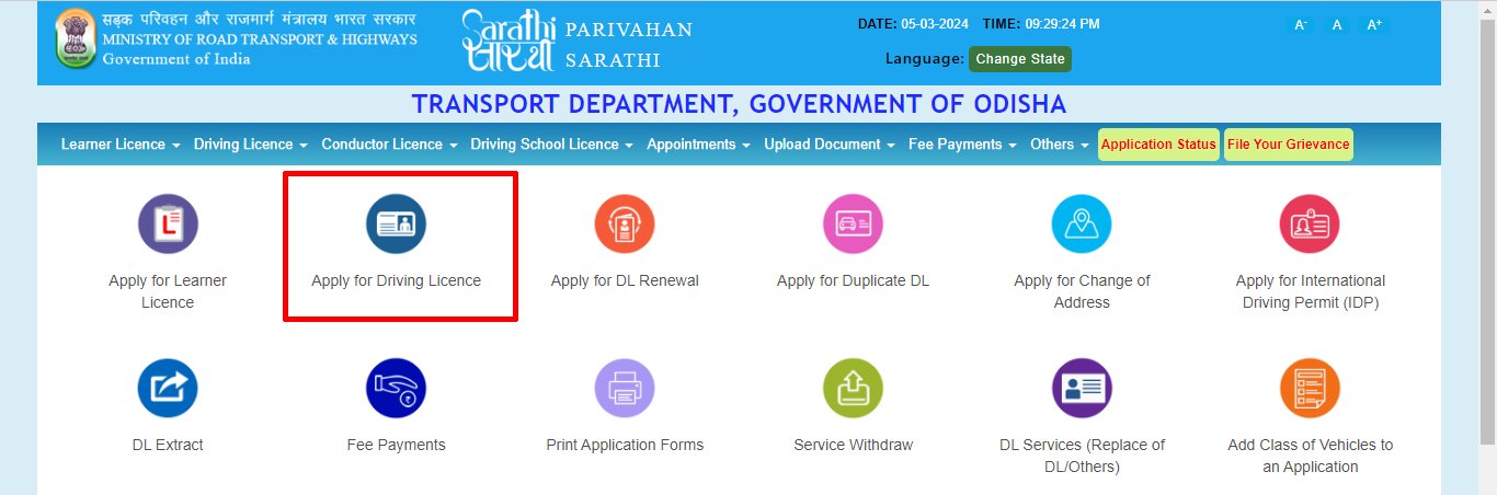Driving Licence Apply Odisha - How to Apply, Check Status, Duplicate DL Apply, Make Correction Process 2024 % Screenshot 263 copy