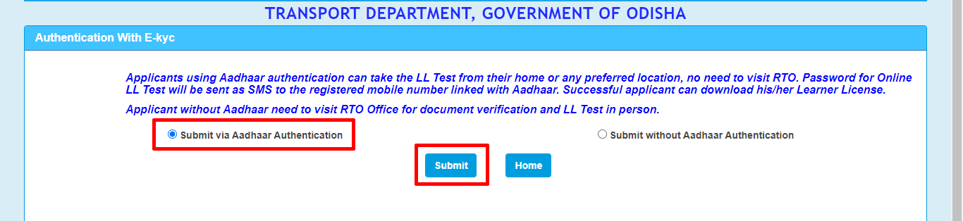 Application for New Learner Licence Online - LL Apply Online Odisha 2024 % Screenshot 266