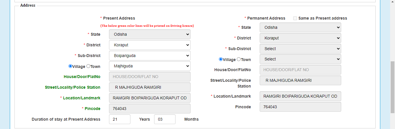 Application for New Learner Licence Online - LL Apply Online Odisha 2024 % Screenshot 273