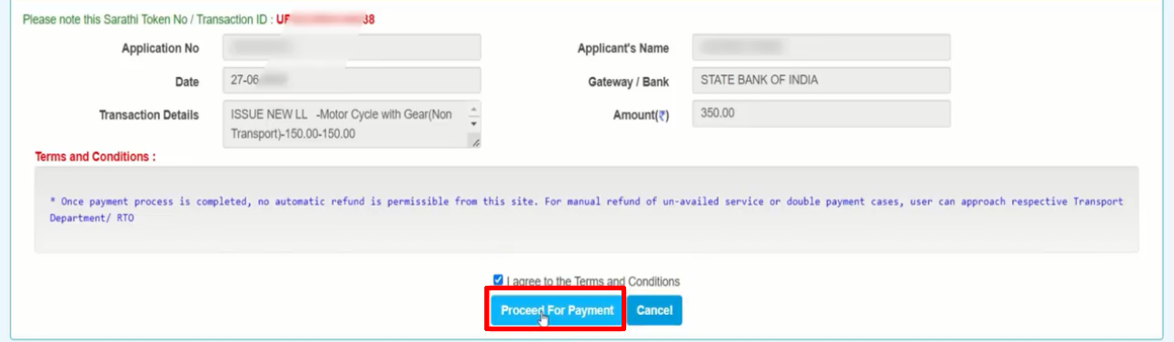 Application for New Learner Licence Online - LL Apply Online Odisha 2024 % Screenshot 299
