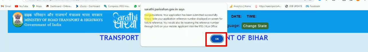 Driving Licence Apply Odisha - How to Apply, Check Status, Duplicate DL Apply, Make Correction Process 2024 % Screenshot 316