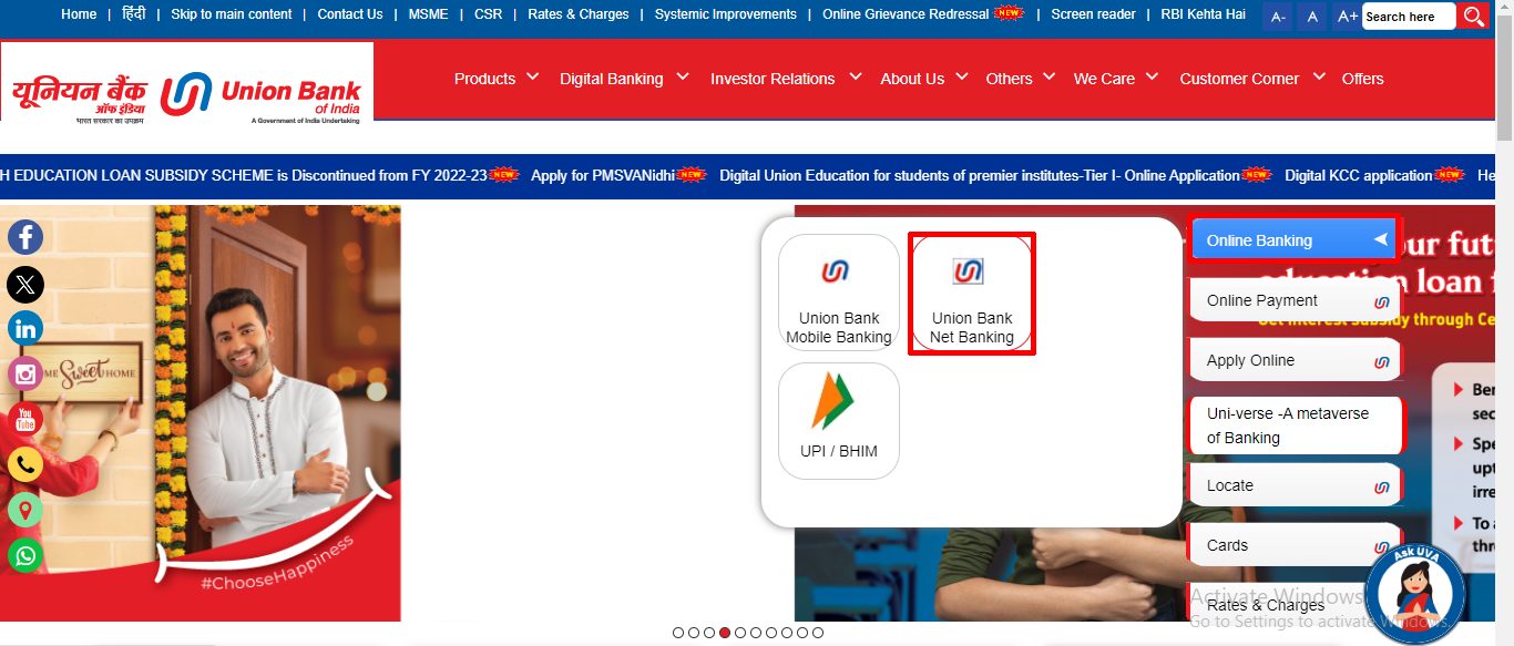 Union Bank Net Banking Login, Registration, Forgot User ID, Generate Login Password and Transaction Password 2024 % Screenshot 487