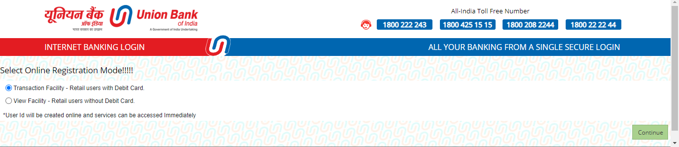 Union Bank Net Banking Login, Registration, Forgot User ID, Generate Login Password and Transaction Password 2024 % Screenshot 490