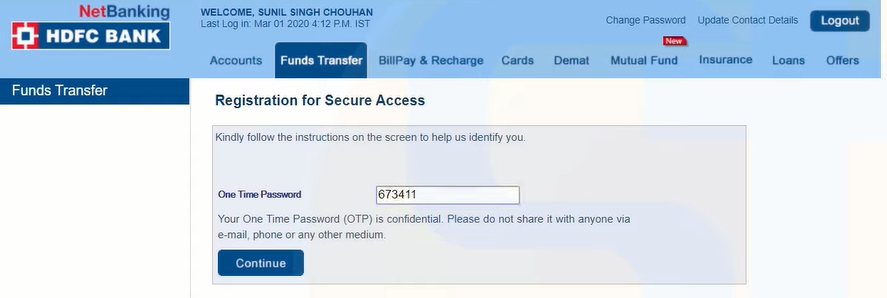 HDFC Bank Netbanking 2024 - New User Registration, First Time Login, Forgot Customer ID, Generate Password/IPIN % Screenshot 550