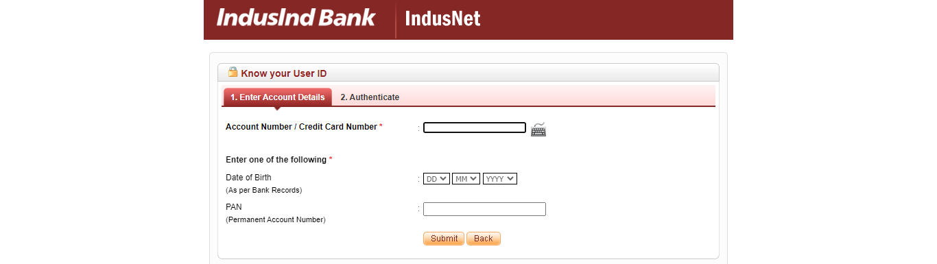 Indusind Net Banking New User - Registration, Login, Activation, Reset User ID and Password 2024 % Screenshot 560
