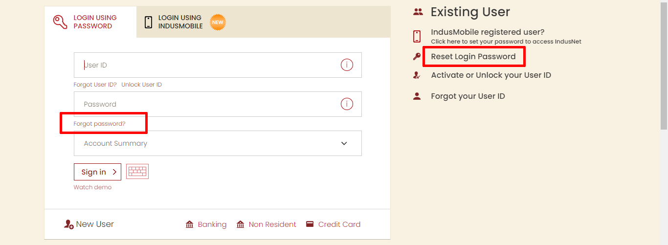 Indusind Net Banking New User - Registration, Login, Activation, Reset User ID and Password 2024 % Screenshot 564