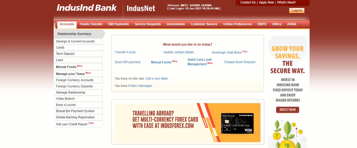 Indusind Net Banking New User - Registration, Login, Activation, Reset User ID and Password 2024 % Screenshot 573